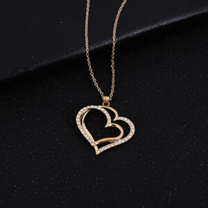 Heart Pendant Necklace with Earring Jewelry Set - Image 5