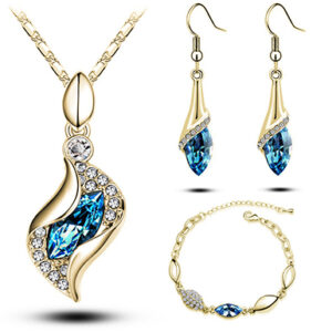 Necklace Bangle Earring 18k Gold Plated Jewelry Set - Image 4