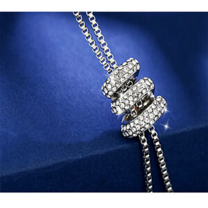 Snake Style Wrap-Around Pearl Bead Long Statement Chain Necklace - Image 2