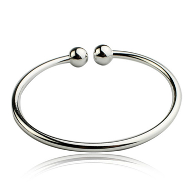 Sterling Silver Bangle Bracelet with Rounded Edges