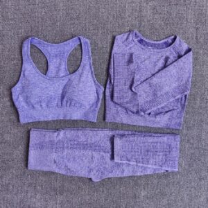 3Pcs Fitness Yoga Workout Sportswear Suits