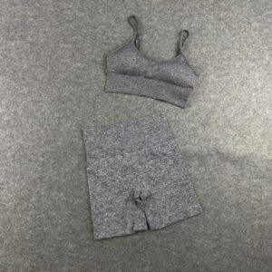 Seamless Workout Sport Short Bra Yoga Set - Image 7
