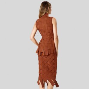 Sexy Tank Tops and Midi Skirts Club Party Bandage 2Pieces Sets - Image 5