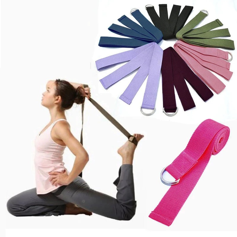 Yoga Stretch Strap D-Ring Buckle Belts Rope