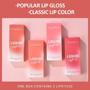 3Pcs Sexy Matte Velvet Liquid Lipstick Set - Image 11