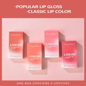 3Pcs Sexy Matte Velvet Liquid Lipstick Set - Image 4