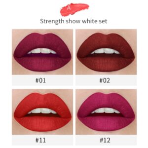 4pcs Cigarette Shape Waterproof Matte Long-lasting Lipstick - Image 2