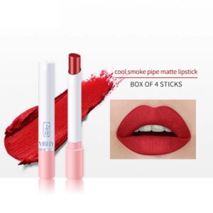 4pcs Cigarette Shape Waterproof Matte Long-lasting Lipstick - Image 8
