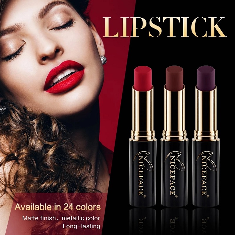 Lip Gloss Makeup Matte Metal Lipsticks