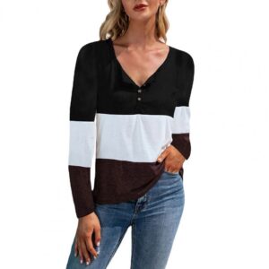 Casual Splicing Contrast Colors Stripe Sweatshirt - Image 2