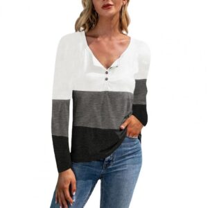 Casual Splicing Contrast Colors Stripe Sweatshirt - Image 3