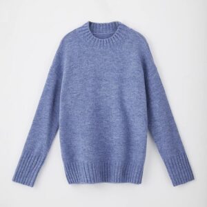 Elegant O Neck Batwing Long Sleeve Knitted Tops Sweaters - Image 3