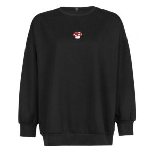 Fashion streetwear Small Mushroom Embroidery sweatshirt - Image 14