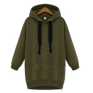 Long Sleeve Hooded Loose Casual Warm Sweatshirt - Image 5