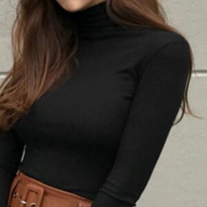 Long Sleeve Turtleneck Base T-shirts Slim Pullover - Image 5