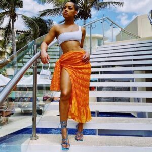Lace Up High Waist Folds Street Long Skirt - Image 3