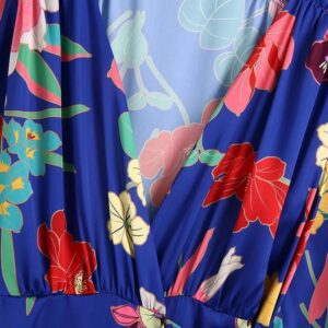 Vintage Floral Printed Sexy Midi A Line Dresses - Image 6