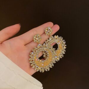 Fashion Hollow Alloy Drop Earrings - Image 6
