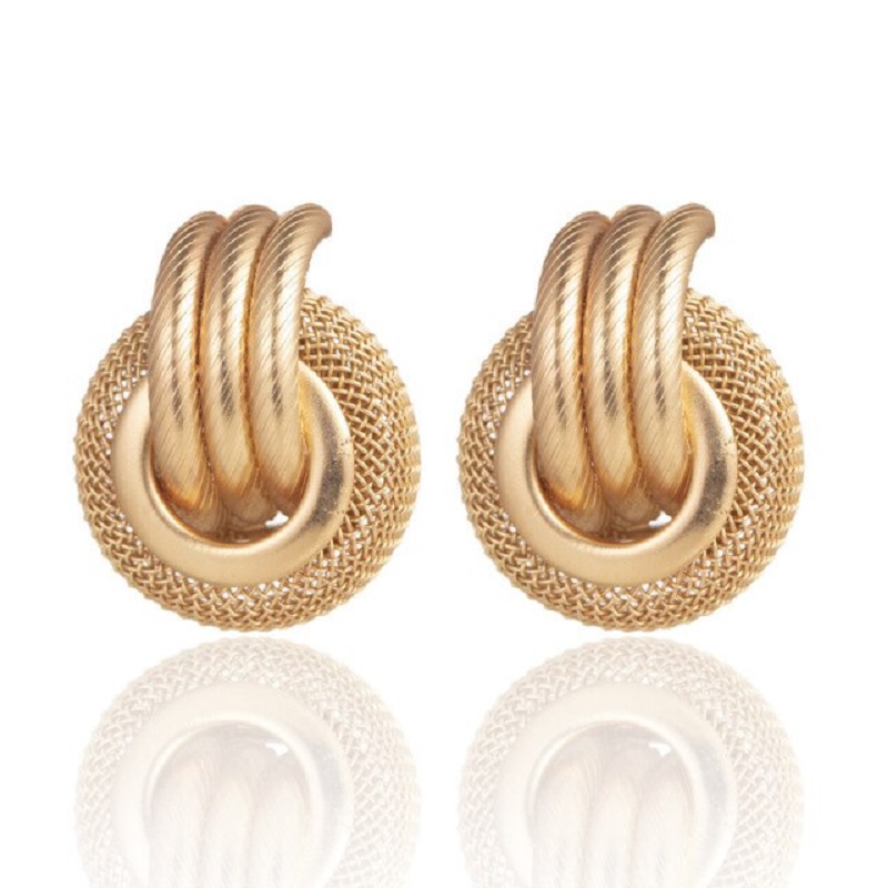 Fashion Vintage Geometric Matte Gold Earrings