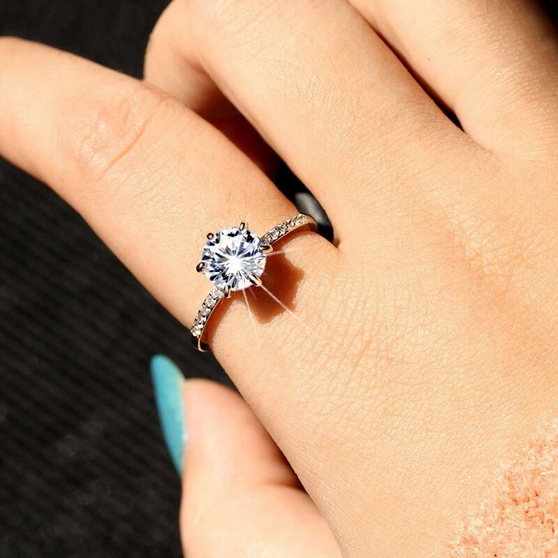 Luxury Big Crystal Engagement Rings