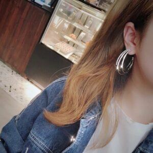 Multilayer Shining Crystal Circle Earrings