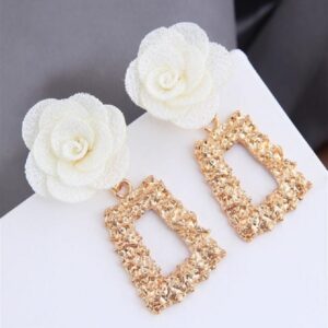 Vintage Big Metal Drop Dangle Earrings - Image 7