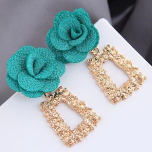 Vintage Big Metal Drop Dangle Earrings - Image 4