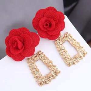 Vintage Big Metal Drop Dangle Earrings - Image 5