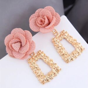 Vintage Big Metal Drop Dangle Earrings - Image 6