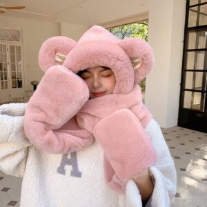 Casual Long Hat Gloves Set Scarf - Image 2