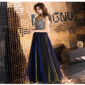 New Beadings Sleeveless Sexy Prom Dress