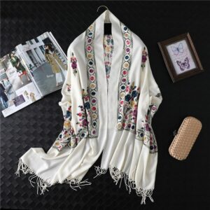 New Casual Embroidery Thick Warm Scarves - Image 4