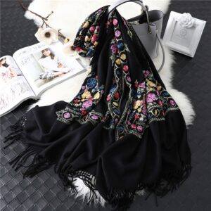 New Casual Embroidery Thick Warm Scarves - Image 2