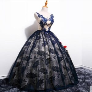 Fashionable Lace Beading Backless Formal Prom Banquet Gown - Image 3