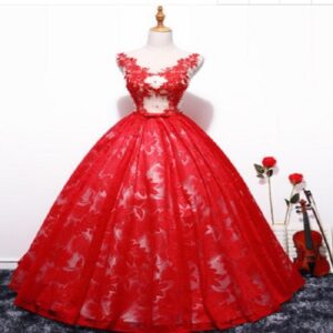 Fashionable Lace Beading Backless Formal Prom Banquet Gown - Image 2