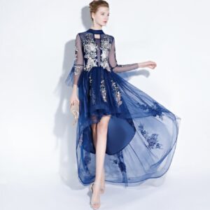 New High Low Emboridery Evening Party Prom Gown - Image 2