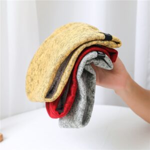 New Solid Cashmere Knitted Neck Thick Scarves - Image 5