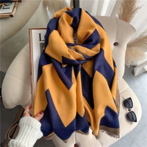 New Warm Thick Travel Print Scarf - Image 6