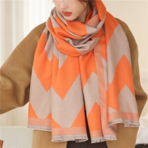 New Warm Thick Travel Print Scarf - Image 4