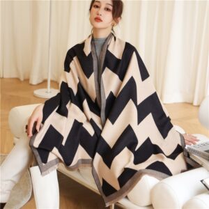 New Warm Thick Travel Print Scarf - Image 3