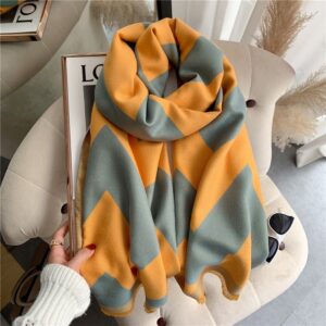 New Warm Thick Travel Print Scarf - Image 2