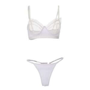 Floral Thin Transparent Bra Panty Set - Image 6