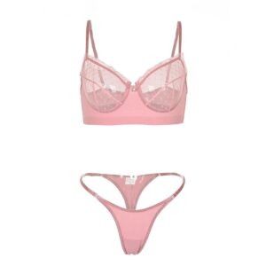 Floral Thin Transparent Bra Panty Set - Image 4
