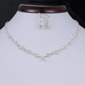 Bling Rhinestone Crystal Simple Bridesmaid Jewelry Set - Image 2