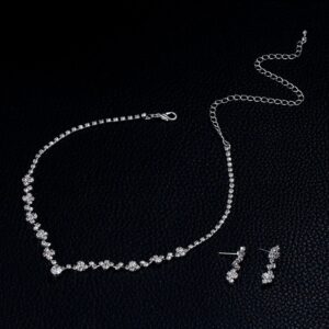 Bling Rhinestone Crystal Simple Bridesmaid Jewelry Set - Image 3