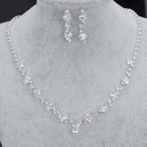 Bling Rhinestone Crystal Simple Bridesmaid Jewelry Set - Image 4