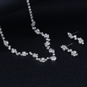 Bling Rhinestone Crystal Simple Bridesmaid Jewelry Set - Image 5