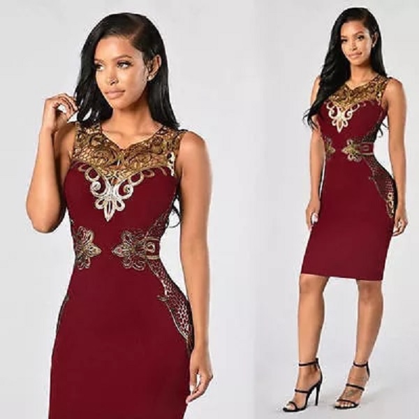 Casual Sleeveless Lace Evening Party Mini Dress