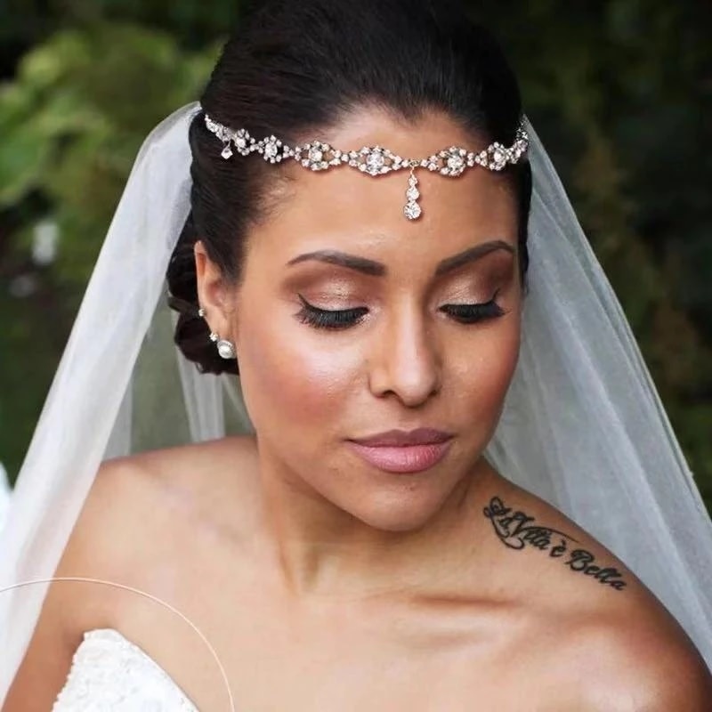 India fashion Rhinestone forehead chain Wedding Jewelry