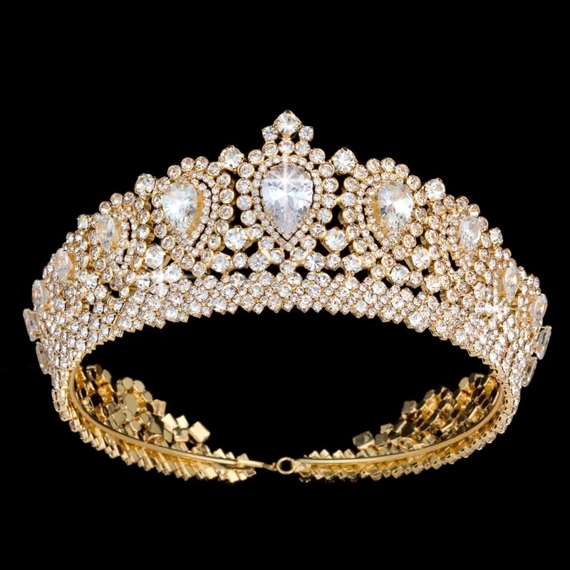 Zirconia Crystal Elegant Crowns For Pageant Party